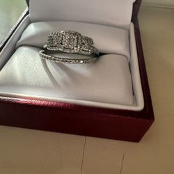 Wedding Band And Engagement Ring Set OBO