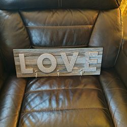 Rustic LOVE Key Holder