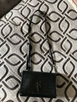 croc-embossed crossbody purse