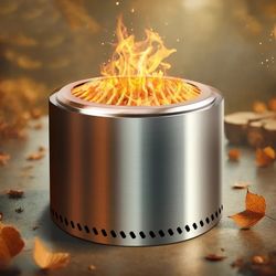 HDG 28 inch Smokeless FirePit City Bonfire Fire pit - Stainless Steel Stove