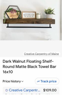 Floating towel rack shelf