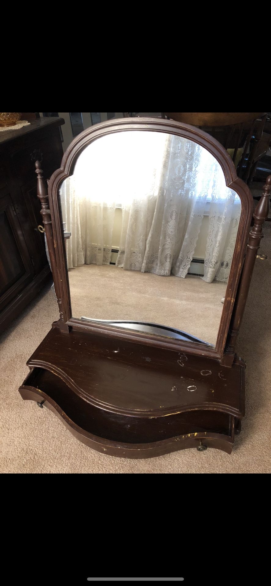 Vintage Dresser With Mirror 