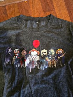 Horror Movie Icons Graphic T-Shirt Small New