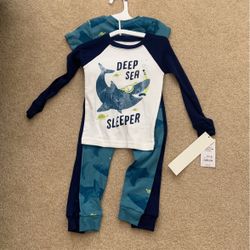 NEW Carter’s Boy Pajamas 2T, Toddler Boy Pajama Set, Shark Pajama, Sea Life Pajama