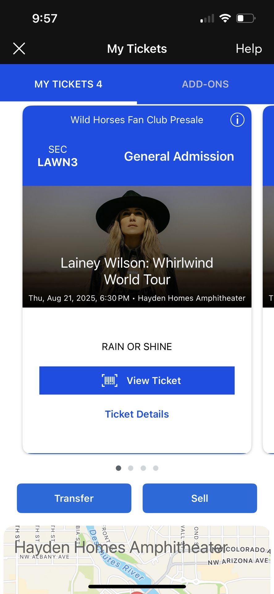 Lainey Wilson - 4 Tickets - Bend Oregon
