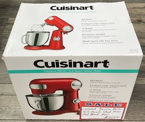 Cuisinart Precision Master 5.5 Quart Stand Mixer Red Brand New