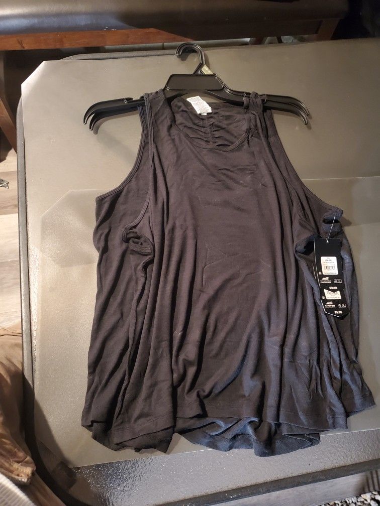 AVIA RIB TWIST BACK TANK black soot XL(16-18)