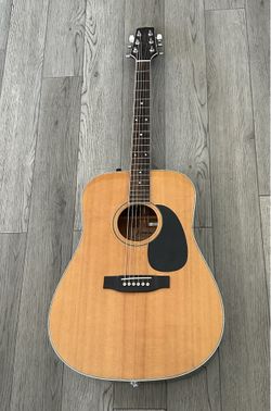 1990’s Takamine Jasmine ES-40 Acoustic Electric Guitar Full Size Dreadnought Spruce Top, Mahogany back and sides