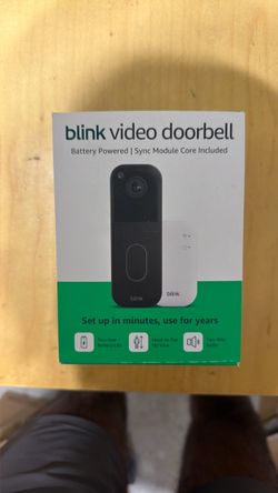 Blink Video Doorbell Battery 2nd Generation w/Sync Module Black - New