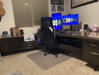 Custom Solid Wood Lawyer Desk, Computer Desk, Esquire’s Desk. (Desk Only)