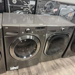 Lg mismatched washer and dryer set stainless steel electric