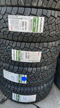 set Of 4 Tire KUMHO 265/70/16 Installed And Balanced Ya Instaladas Y Valacidas Las 4