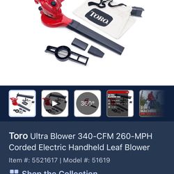 Toro Leaf Blower Leaf Vacuum