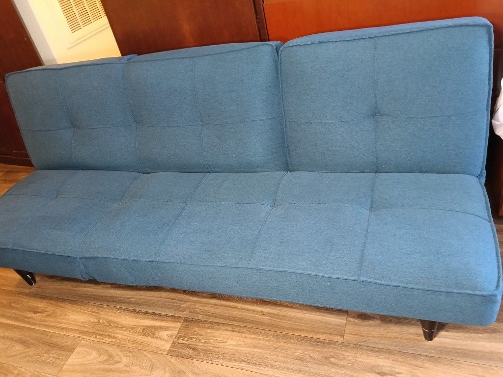 Blue Futon And Bed