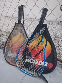 2 Ektelon Invader Racquetball Racquets with Case