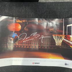 Muggsy Bogues Autographed 22x14 Target Promotional Poster With Beckett COA