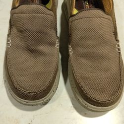 Skechers Size 8 Slip-on Memory Foam Air Cooled Brown Shoes