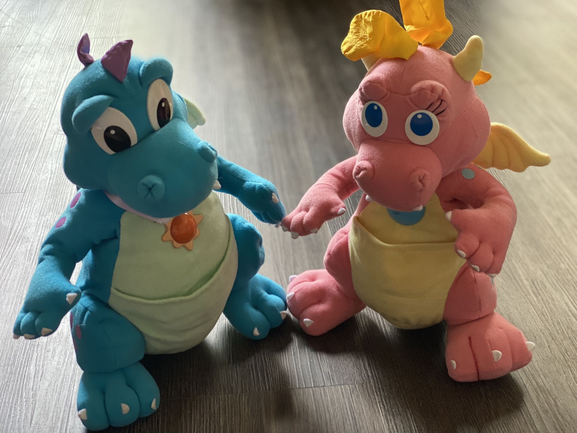 Vintage Playskool 1999 Stuffed Animal Plush Cassie and Ord From Dragon Tales Toy