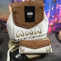 Star  the Mandalorian White Backpack & Wallet Danielle Nicole -NEW