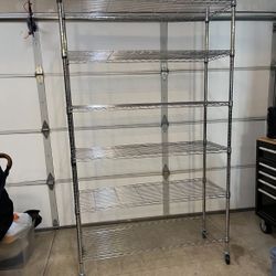 Silver Wire Metal Shelf Garage Storage Pantry Restaurant