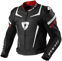Revit Stellar Motorcycle Leather Jacket Black/White/Red  40US