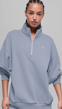 Brand New Alo Yoga 1/4 Zip Pullover – Winter Frost (Size S)