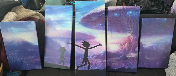 5 panel canvas wall art