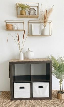 Ikea kallax with two new cubbies