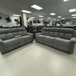 Micro Fiber Sofa And Loveseat Living Room Set For Only $999. 4 RECLINERS! Store Is Closing Only While Supplies Last