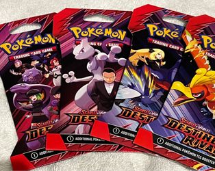 2025 POKEMON DESTINED RIVALS SLEEVED BOOSTER PACKS (4) FULL ART SET