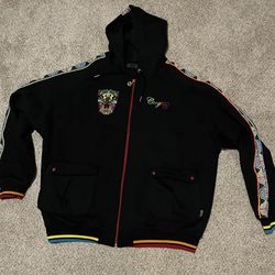  COOGI Hoodie Jacket.. Size (4X). BLACK / Multicolored