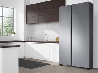 Brand New Samsung 28 cu. ft. Smart Side-by-Side Refrigerator in Stainless Steel