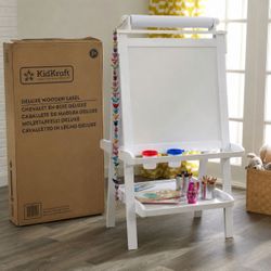 KidKraft Deluxe Wooden Art Easel 62040 - Chalkboard & Dry Erase new in box $169 in store