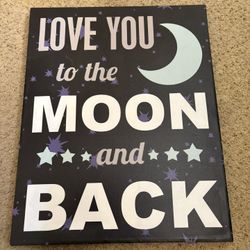 Love You To The Moon And Back Wall Art