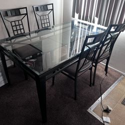 Glass Table With Chairs
