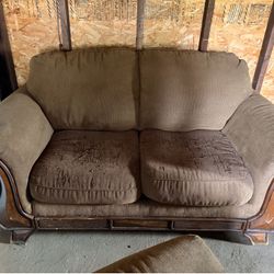 Solid Wood Accent Couch Set