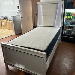 New Twin Bed Wht Matres For $290