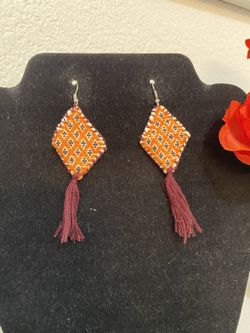 Embroidered Earrings