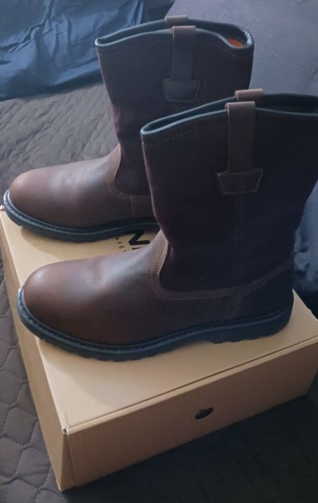 Soft Toe Leather Work Boots