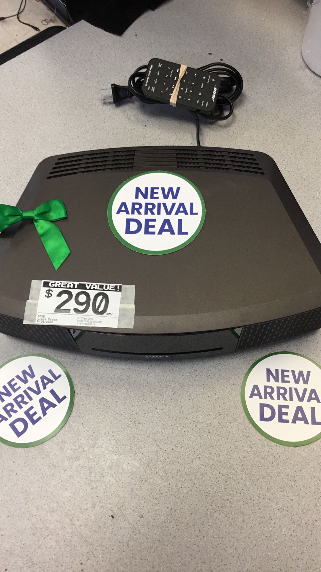 $290. Bose Clock Radio.
