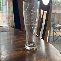 4 — Never Used Princess House Etched Sailboat Design Drinking Glasses 7"