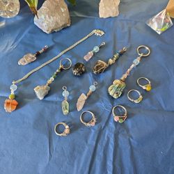 Authentic stones keychains necklaces pendants