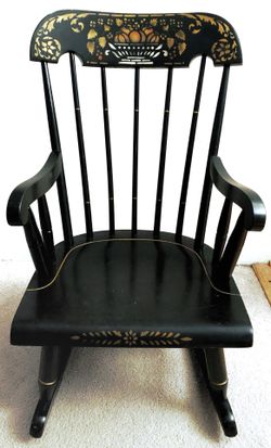 Vintage Nichols & Stone Harvest Stencil Child’s Rocking Chair