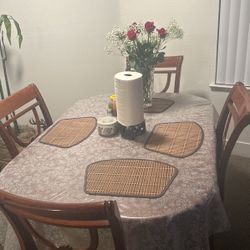 Brown Dining Table With Chairs