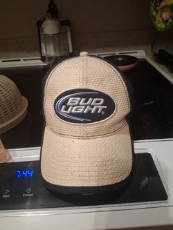 Bud Light Cap, Tan & Black, NEW