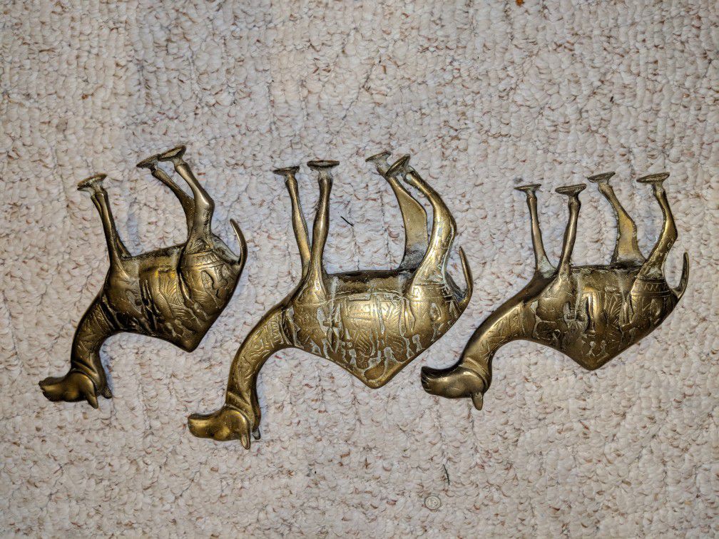 Antique Iranian (solid) metal camels