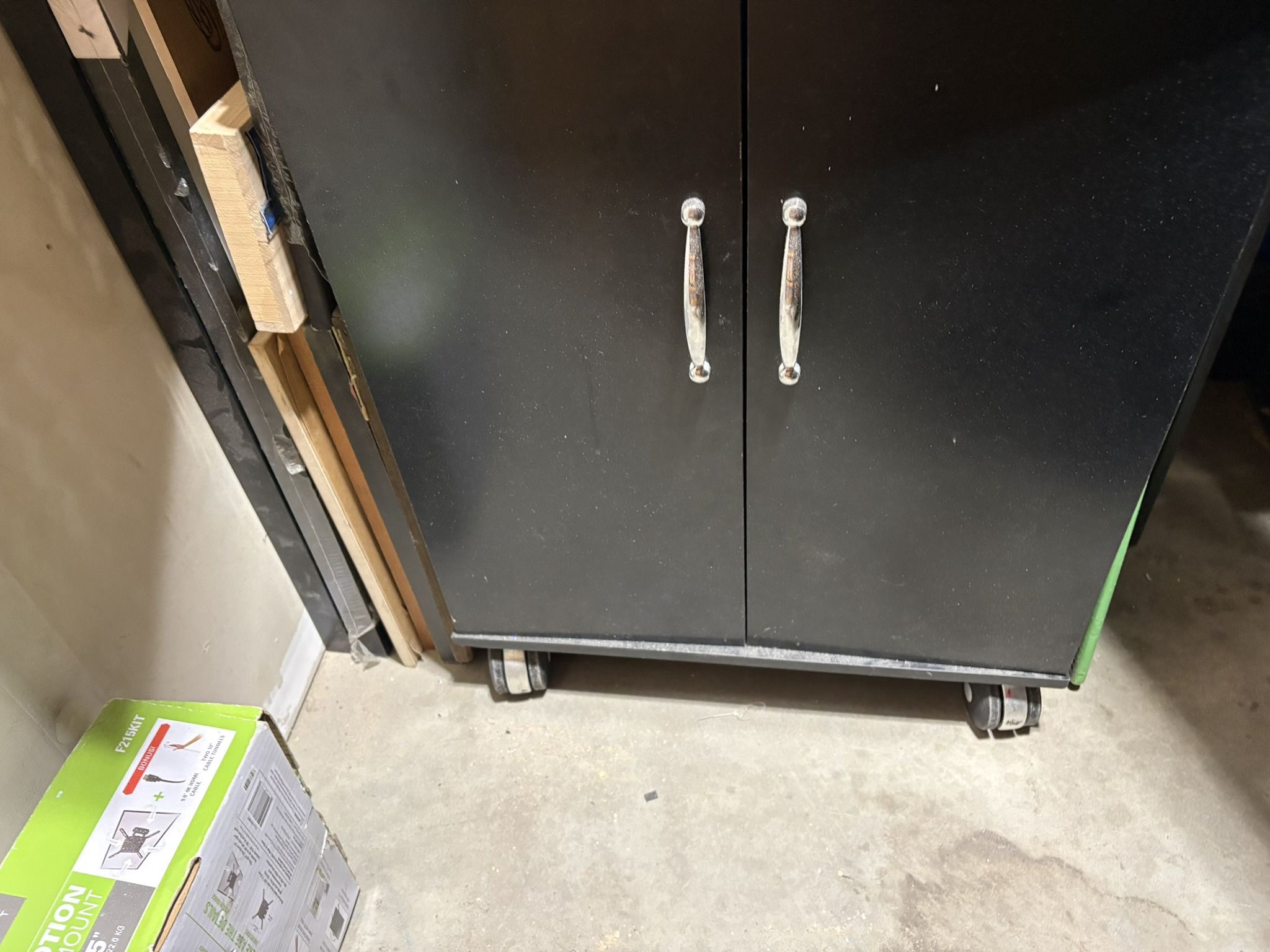 Storage Cabinet With Slide Out Shelf