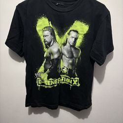 rare vintage Black and green WWE D Generation X T-shirt Boys Youth Large