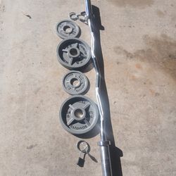 Weights Metal & Ez Curl Bar 