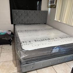 NEW MATTRESS FULL SIZE PLUSH WITH BOX SPRING